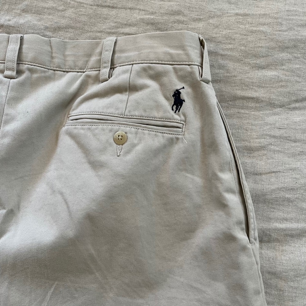 Vintage Polo Ralph Lauren Pleated Chino Pants Mens 35 - Picture 3 of 11